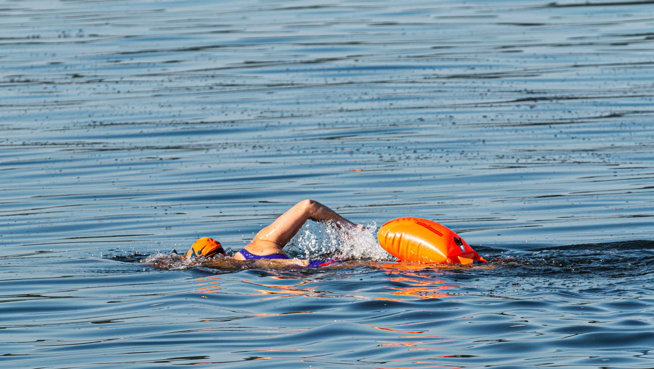 female swimmer in water