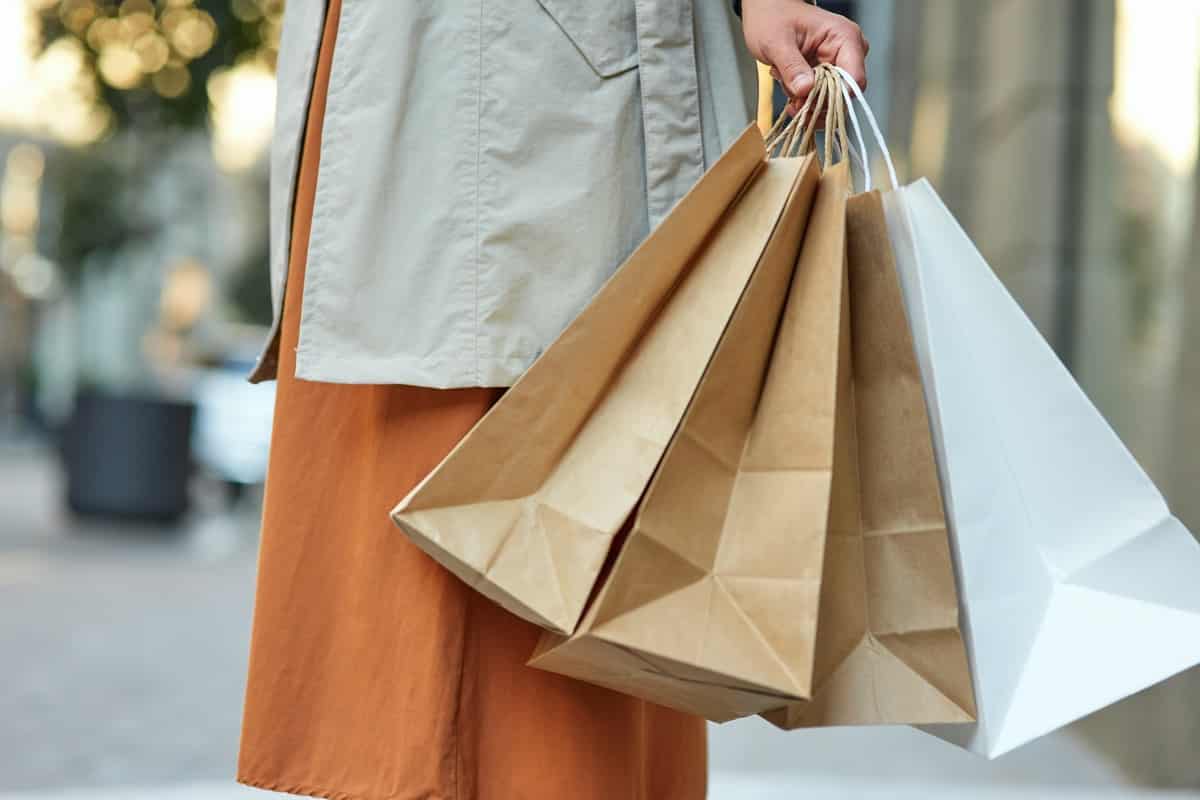 woman carrying shopping bags